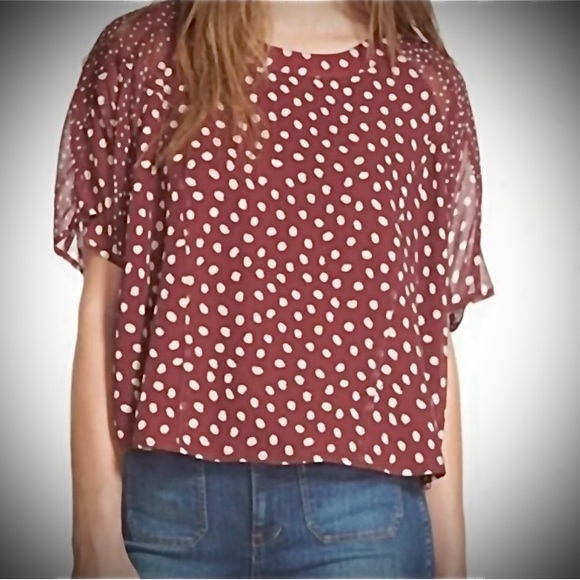 Madewell Silk Prose Flowy Dots Blouse - Picture 3 of 10